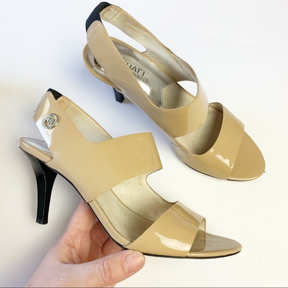 MICHAEL Michael Kors Shoes - Michael Michael Kors Rochelle Patent Leather Strappy Sandal Size 7.5